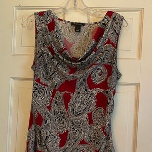 White House Black Market Paisley Sleeveless Blouse